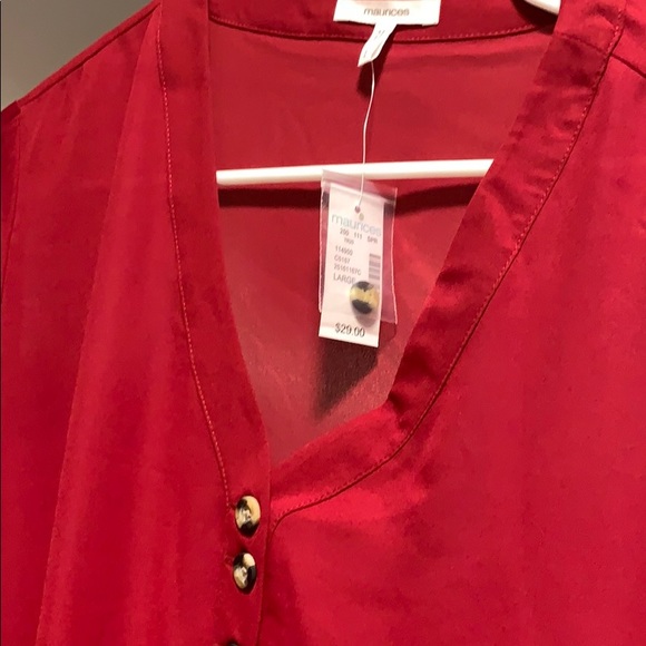 Maurices wine red blouse - Picture 1 of 3